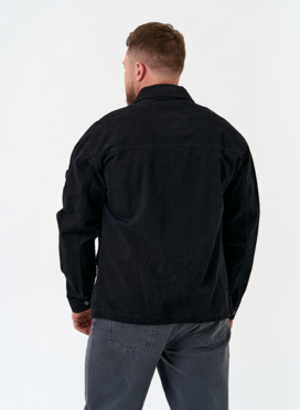 Мужская джинсовая куртка черного цвета