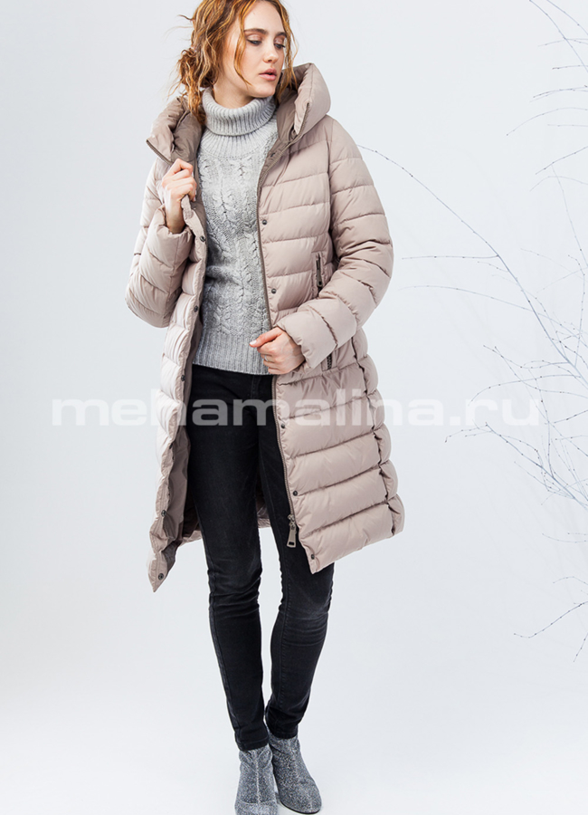 фото Светлый пуховик  модель № П-167