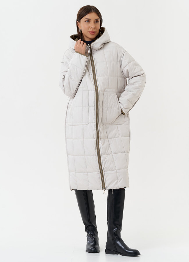 Женское двухстороннее пальто модель № 27877 в кредит