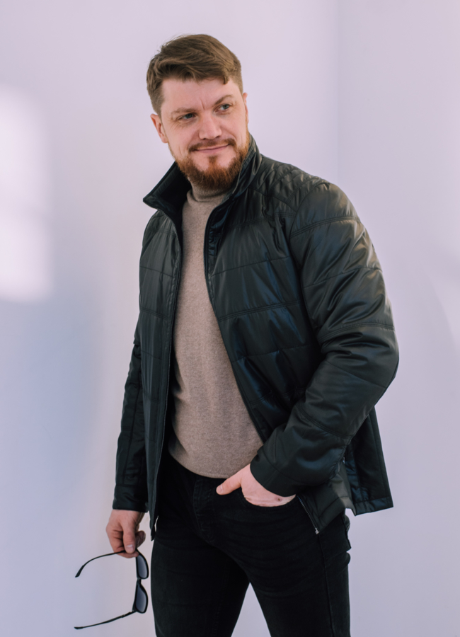 фото Куртка мужская с воротником стойка модель № 22417