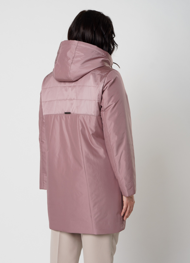 Полупальто женское розового цвета модель № 2001 универмаг малина