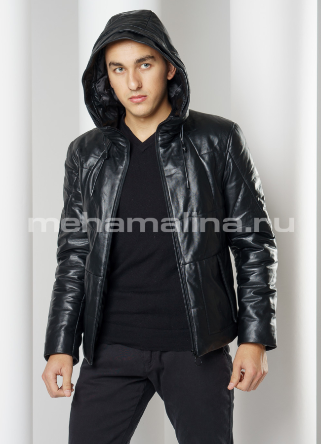Кожаная куртка  модель № KP-227 в кредит