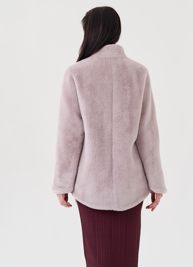 Полупальто светло-фиолетового цвета модель № 76511 в кредит