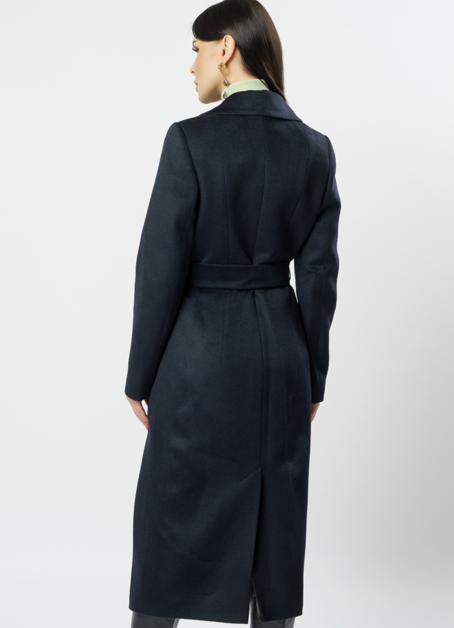 фото Английское пальто в темно-синем цвете модель № 20558
