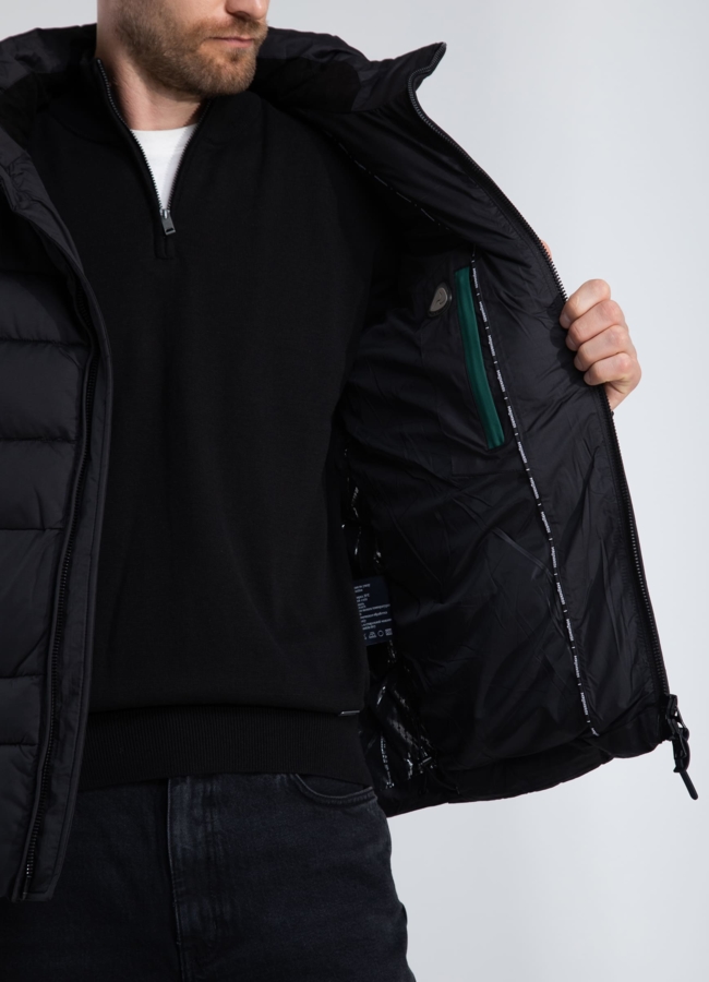 Мужской пуховик с капюшоном  модель № 25786 универмаг малина