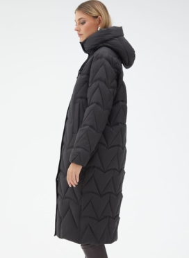 Женский пуховик черного цвета