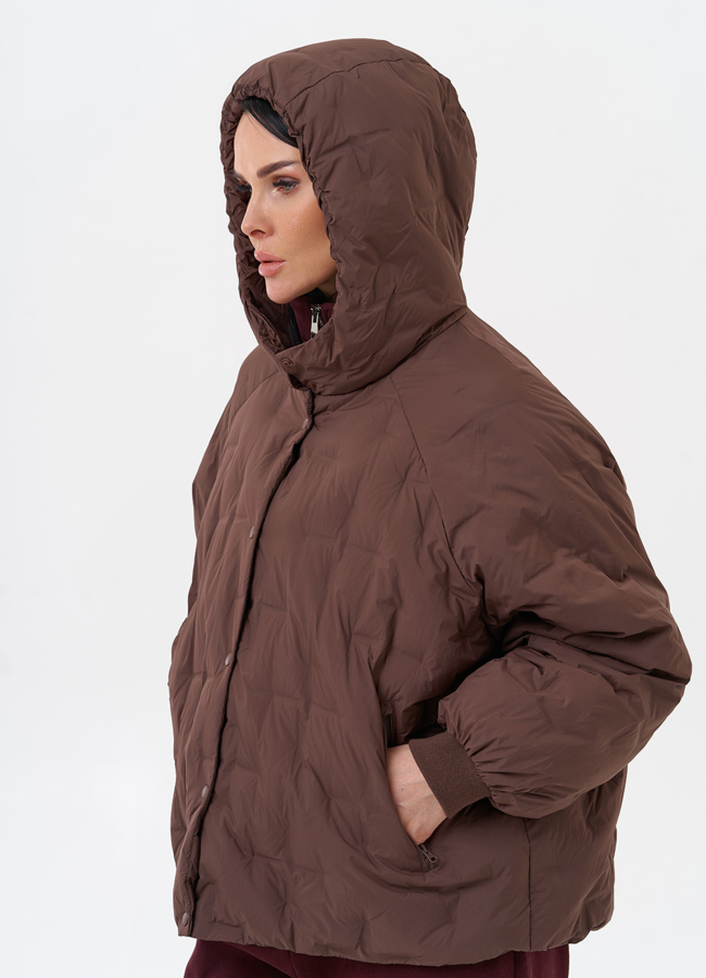 Женская куртка с капюшоном  модель № 29883 универмаг малина