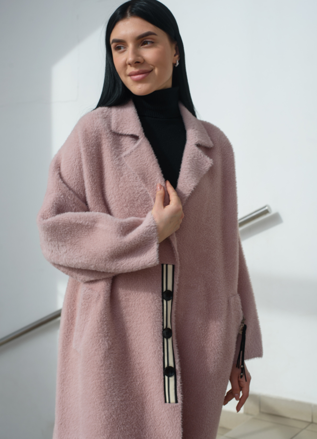 Женский кардиган оверсайз с английским воротником  модель № 22482 в кредит