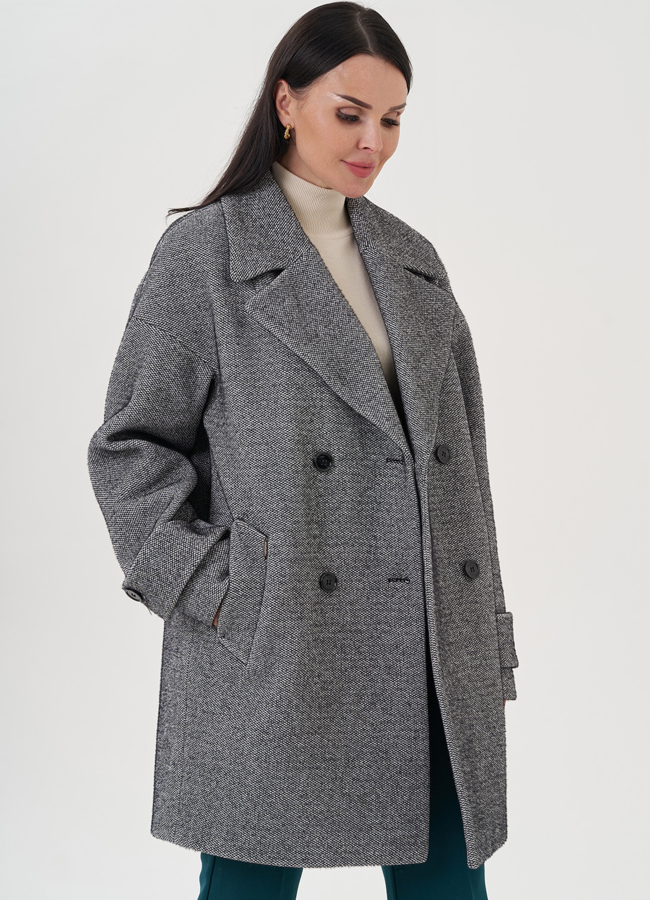 Полупальто женское с капюшоном модель № 82091 в кредит