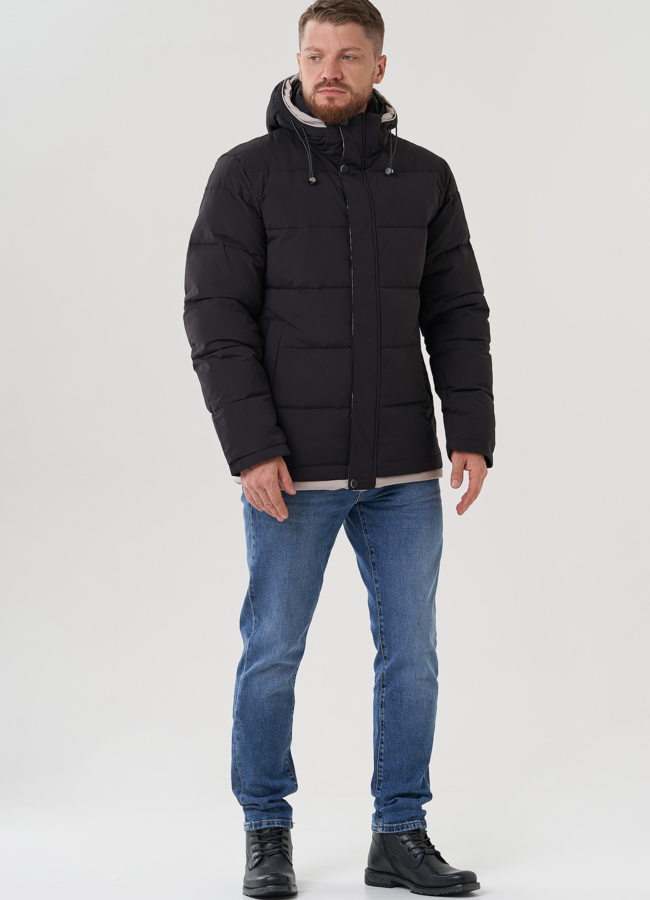 Мужской пуховик с капюшоном  модель № 81489 в кредит