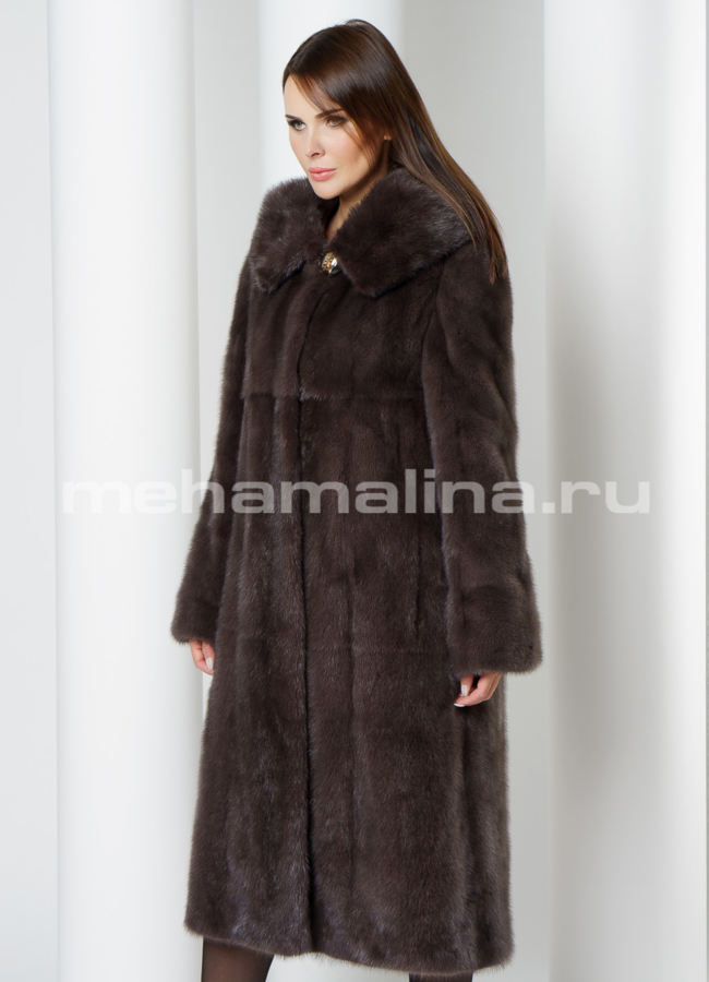 Норковая шуба модель № S-635 универмаг малина