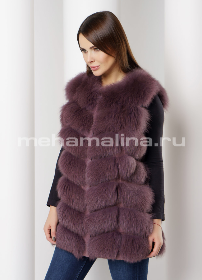 Жилеты из песца модель № M-158 универмаг малина