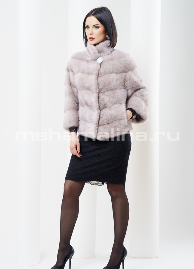 Шуба из норки укороченная модель № S-346 в рассрочку