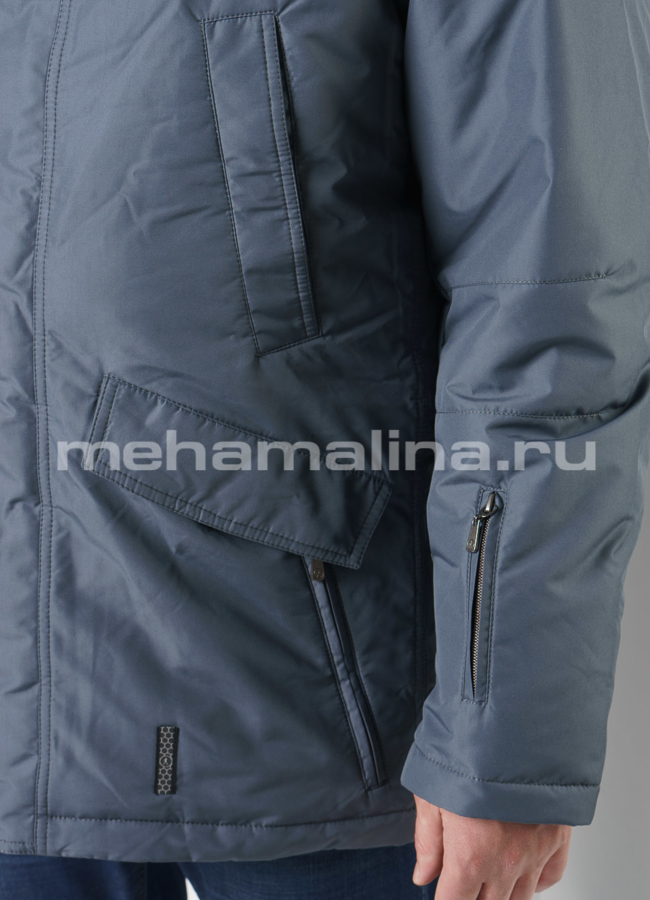 Мужская куртка на молнии с капюшоном модель № КМ-79 универмаг малина