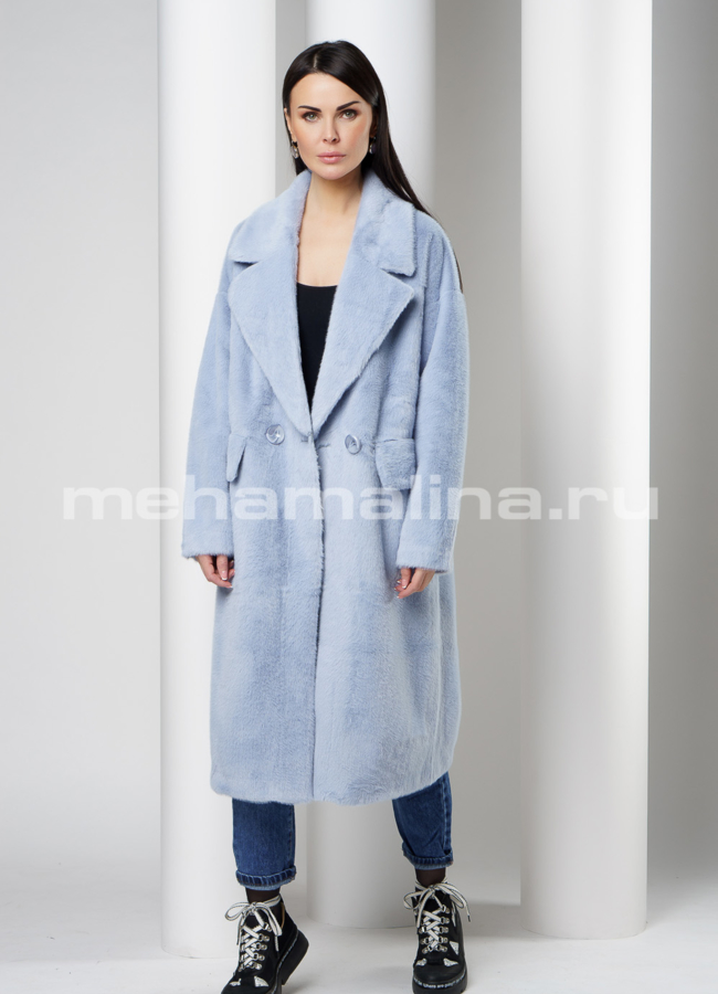 фото Пальто женское из ворсовой ткани модель № 025
