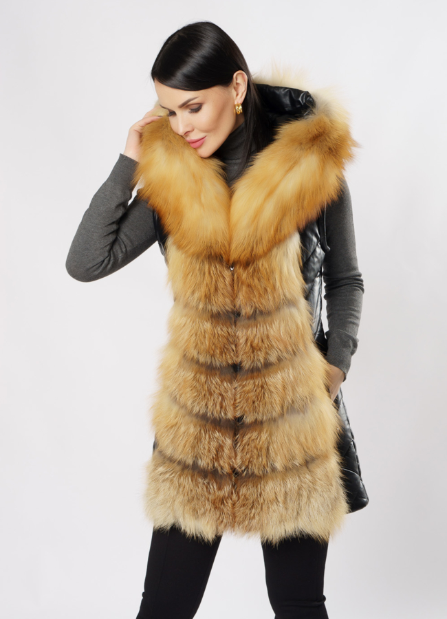 Пуховик трансформер из эко кожи модель № 980 универмаг малина