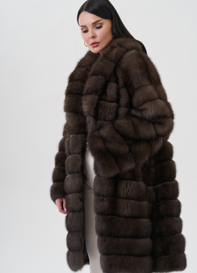 Шуба из соболя  модель № 24591 универмаг малина