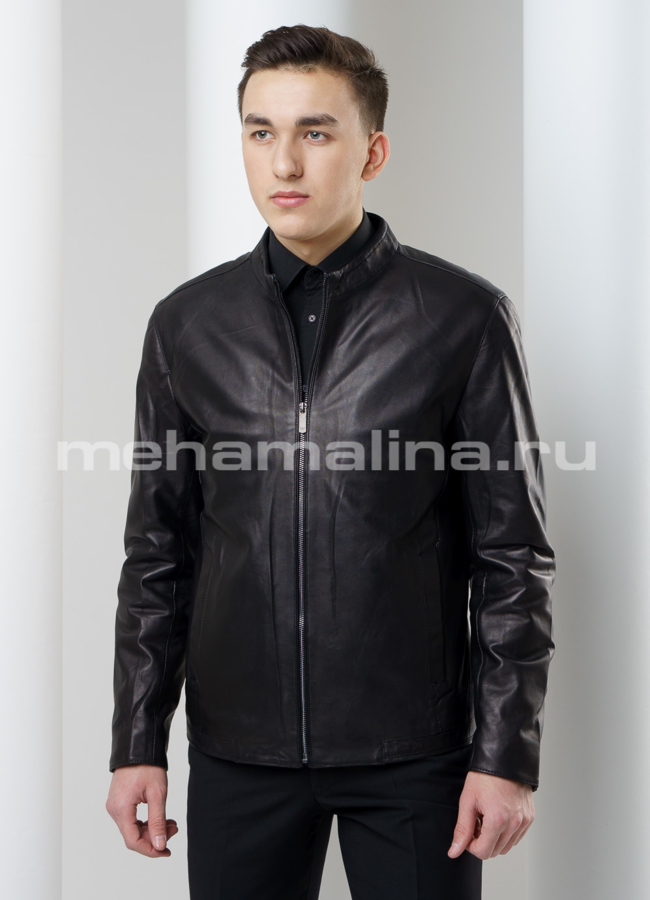 Кожаная куртка модель № KP-178 универмаг малина