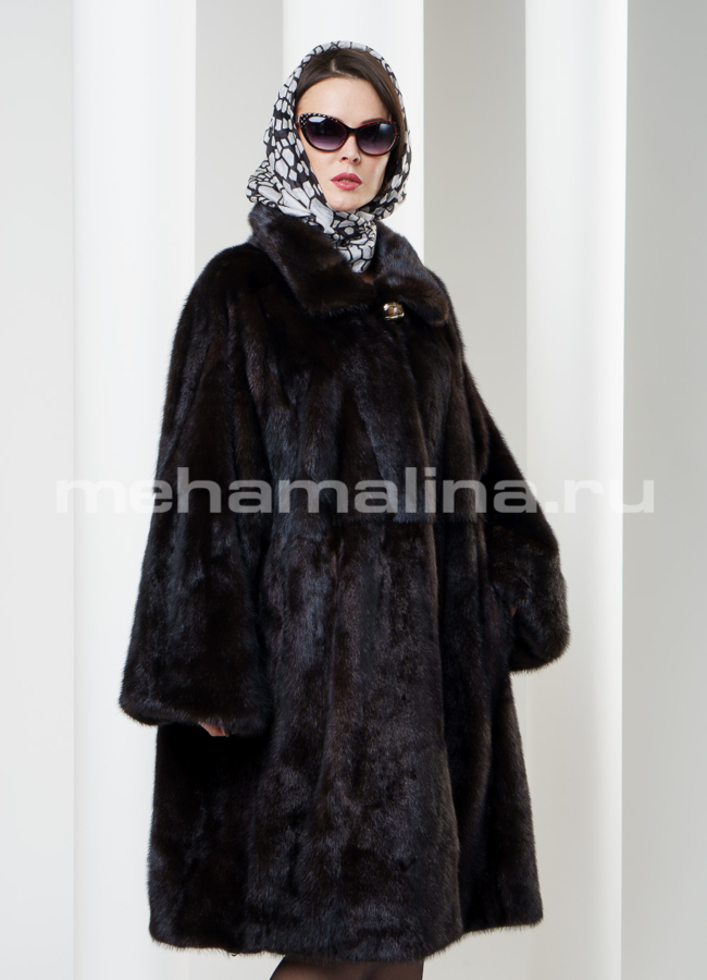 фото Шуба норковая свободного кроя модель № S-197