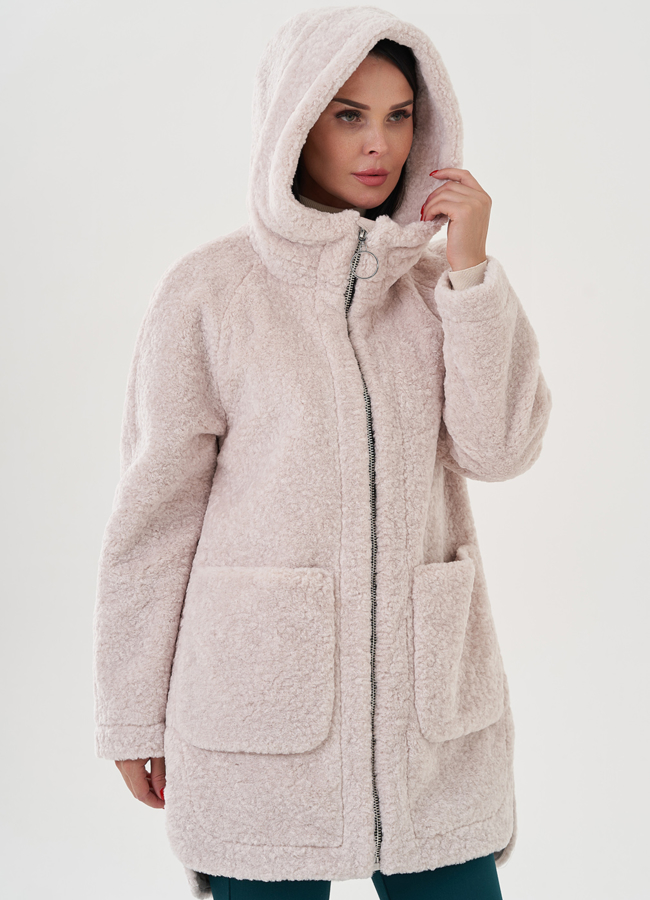 Полупальто женское с капюшоном модель № 24608 универмаг малина