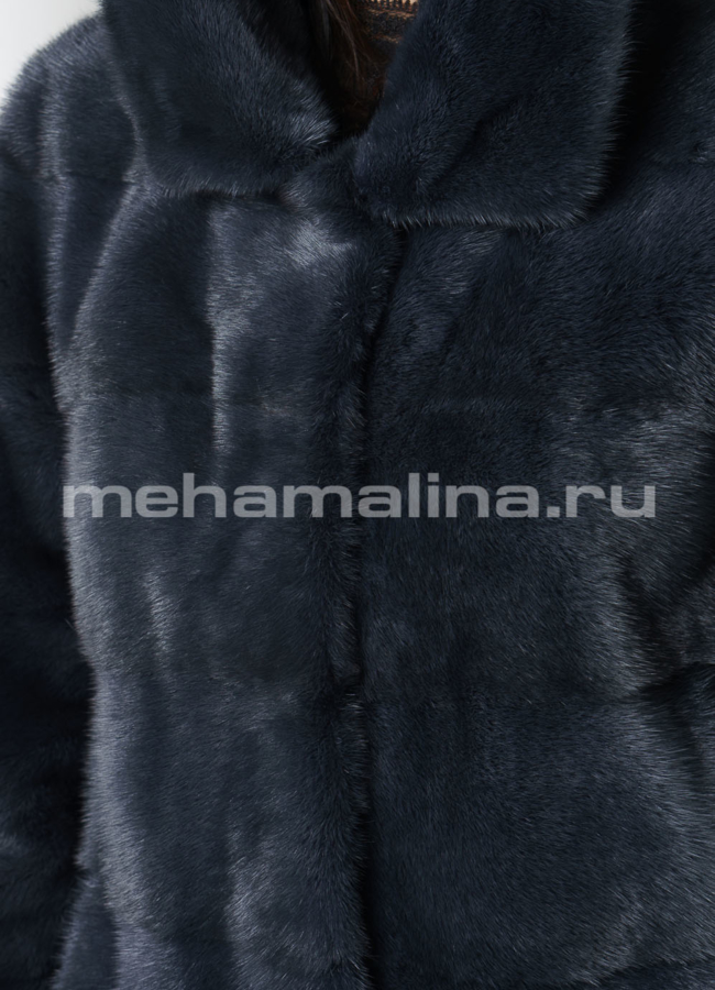 Шуба трансформер из норки в цвете графит модель № 2105 в рассрочку
