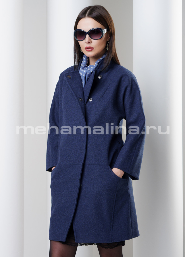 Прямое пальто Avalon модель № BP-97 меха малина