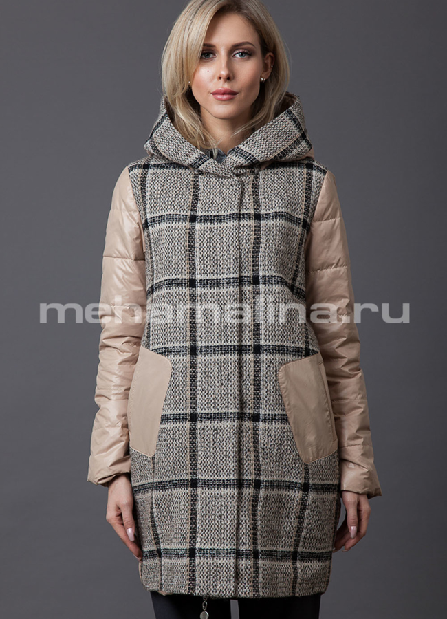 Женское пальто модель № PK-41 меха малина