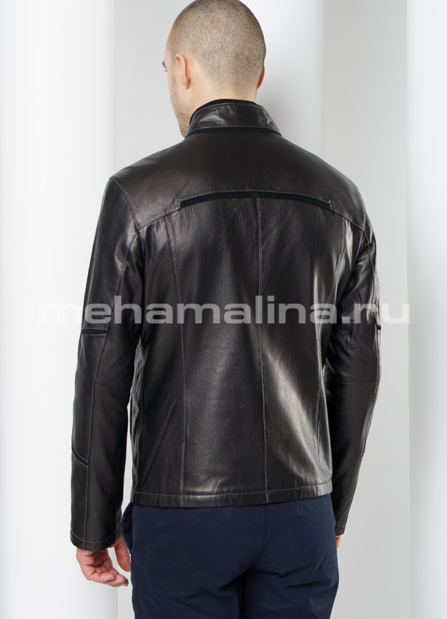 Мужская кожаная куртка модель № KP-207 в кредит