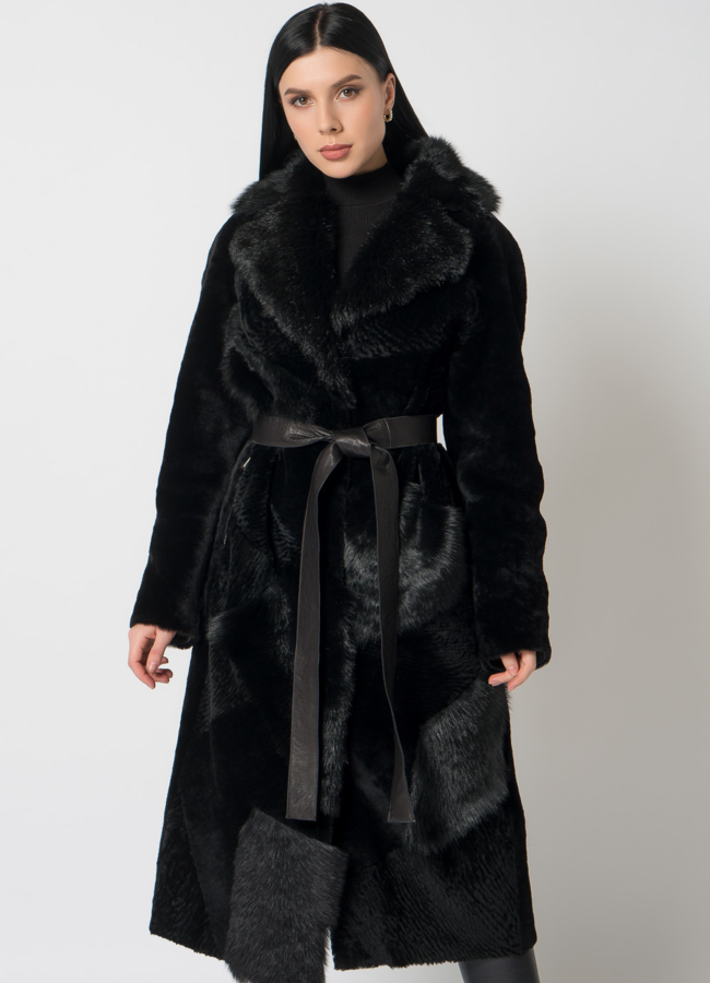 Дубленка из натурального меха  модель № 23252 универмаг малина