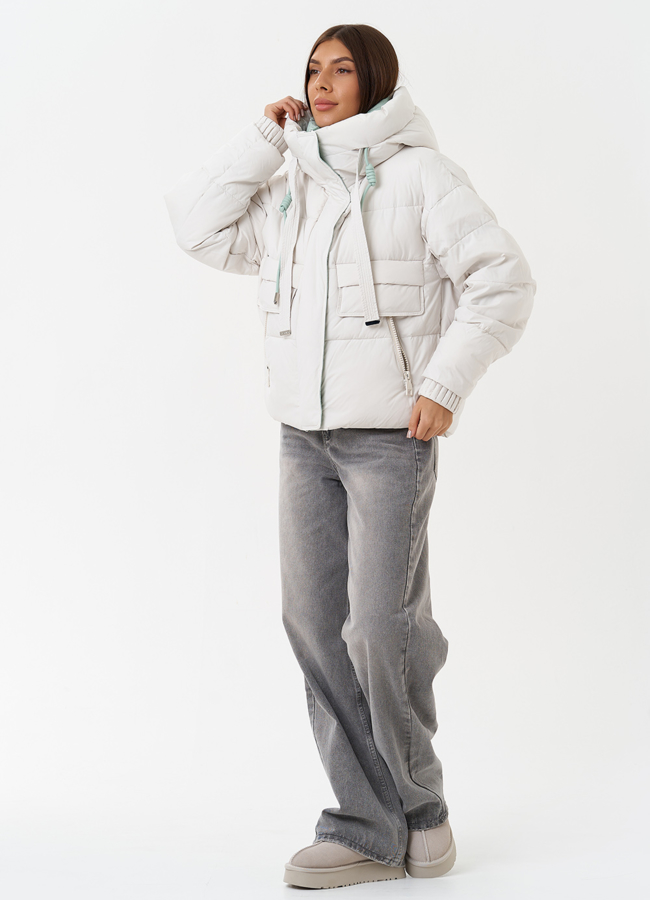 Куртка на био пухе с капюшоном модель № 28495 в рассрочку