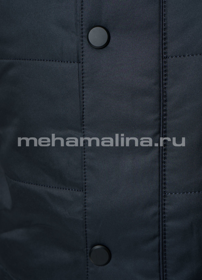 Куртка прямого силуэта темно-синего цвета модель № 8602 универмаг малина