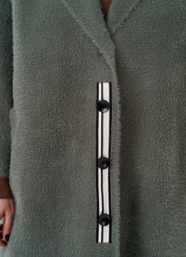 Длинный кардиган с английским воротником  модель № 22484 универмаг малина