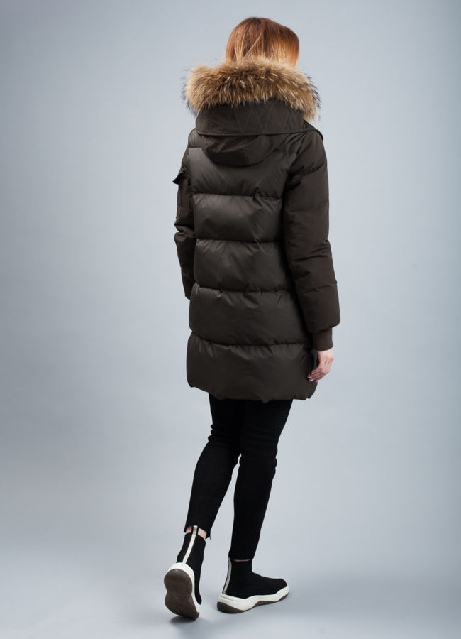 Пуховик на биопухе женский модель № П-342 в кредит