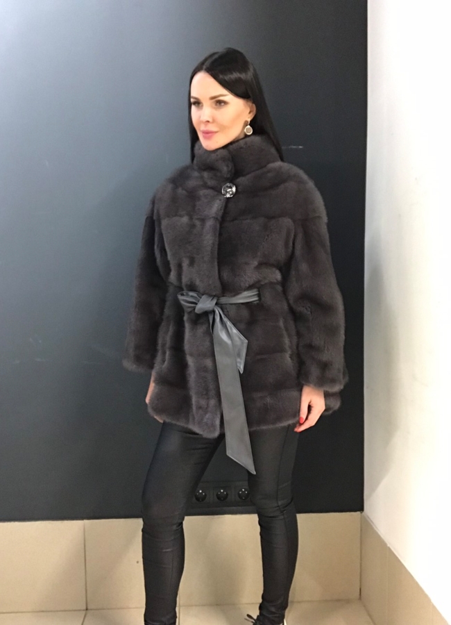 фото Шуба из норки модель № 8077