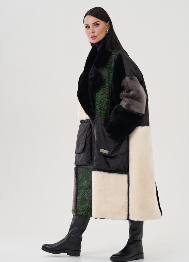 Женское пальто с английским воротником модель № 24942 в рассрочку