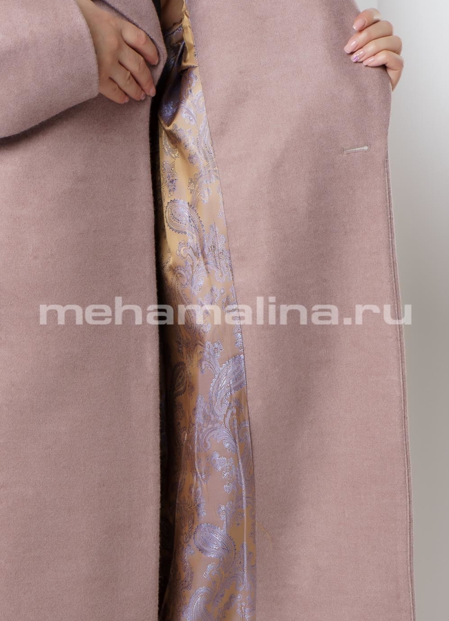 Пальто с отложным воротником на поясе модель № 010 универмаг малина