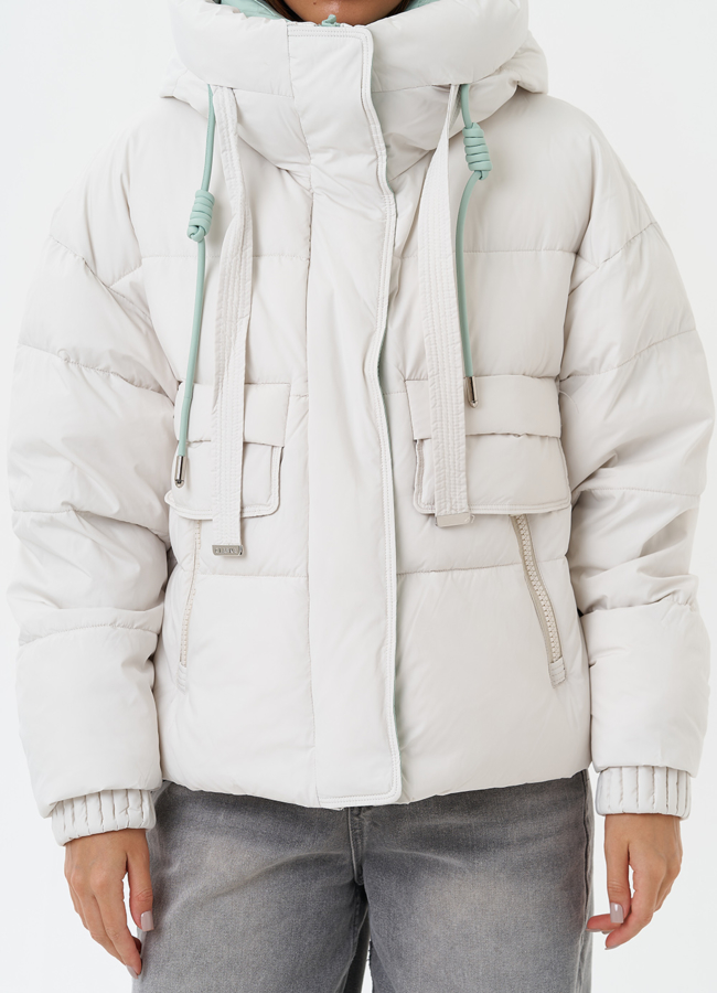 Куртка на био пухе с капюшоном модель № 28495 универмаг малина