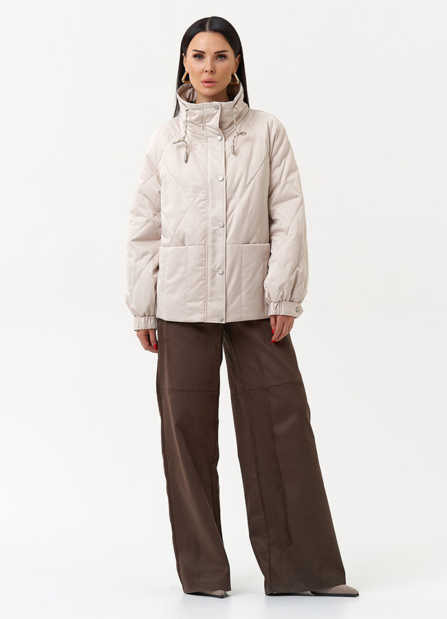 Женская утепленная куртка с воротником стойкой модель № 30036 в рассрочку