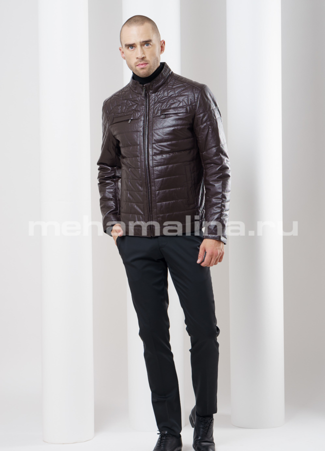 Кожаная куртка модель № KP-158 в рассрочку