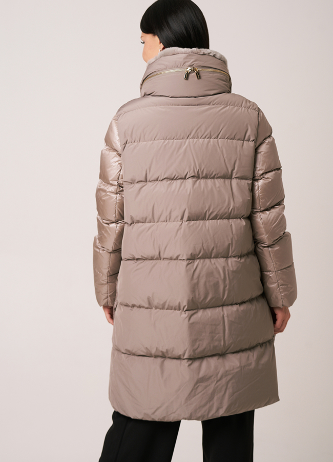 Пуховик DiegoM с меховыми карманами на молнии модель № Diego-M 758 в кредит