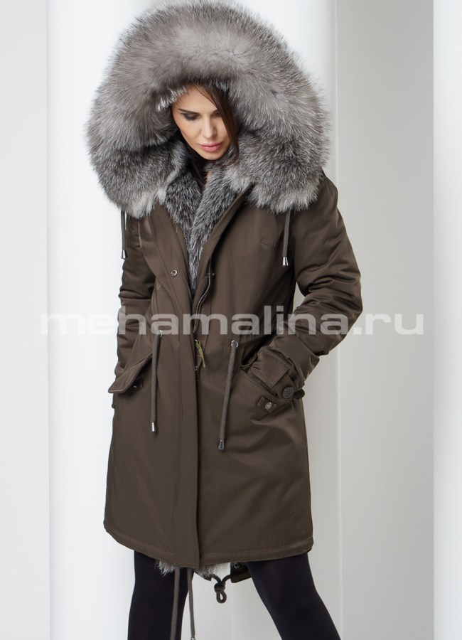 Удлиненная парка модель № П-210 универмаг малина