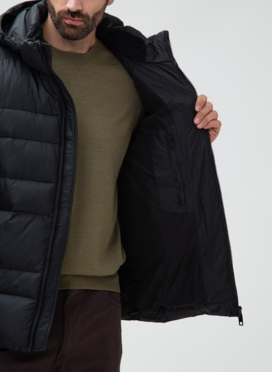 Мужской пуховик с капюшоном 