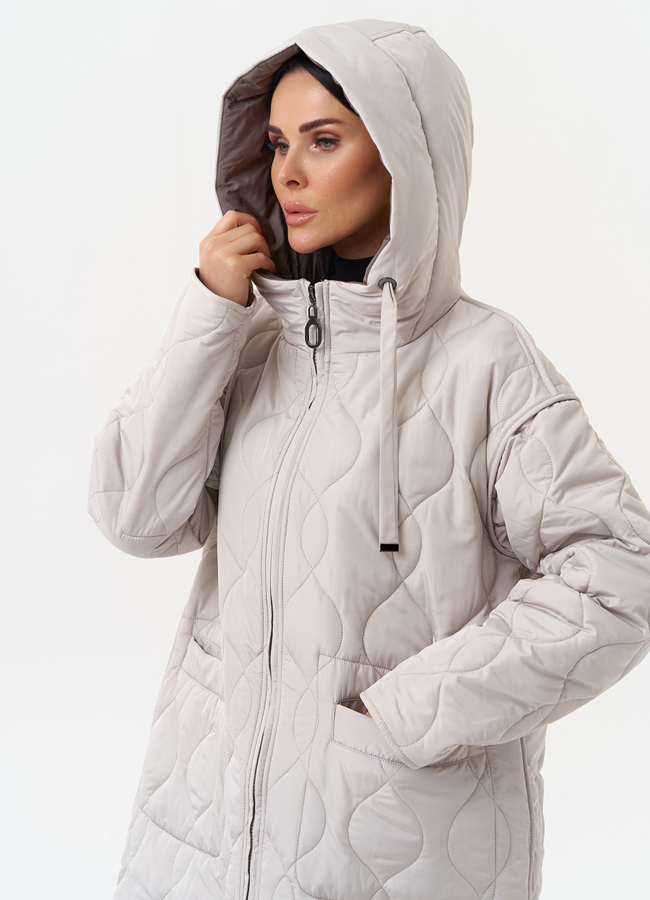 Женская утепленная куртка с капюшоном модель № 29935 универмаг малина