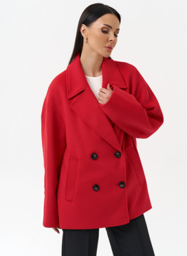 Укороченное двубортное пальто