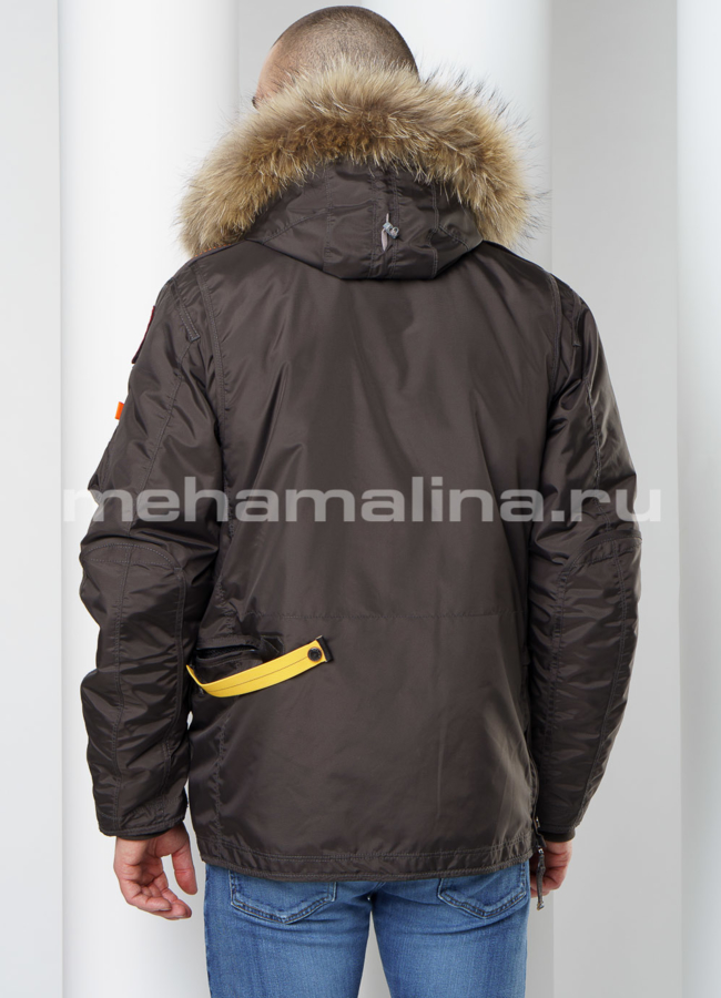 Пуховик мужской с капюшоном модель № KM-34 в кредит