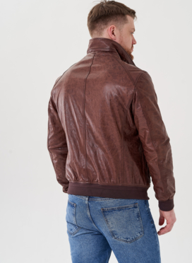 Куртка бомбер из натуральной кожи 