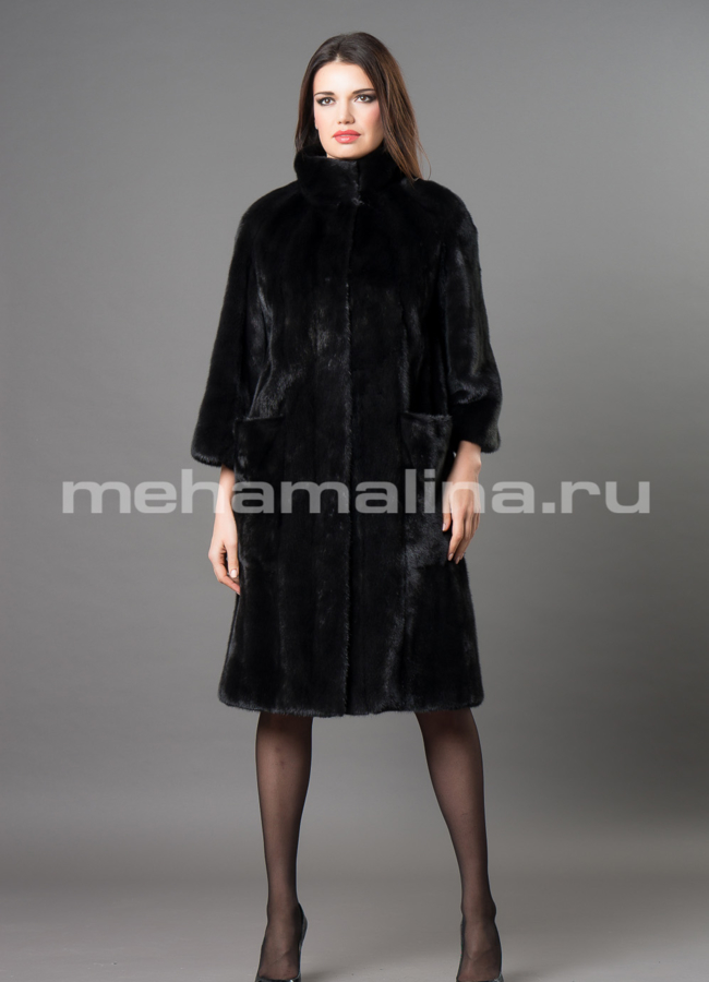 Норковая шуба  модель № S-665 универмаг малина