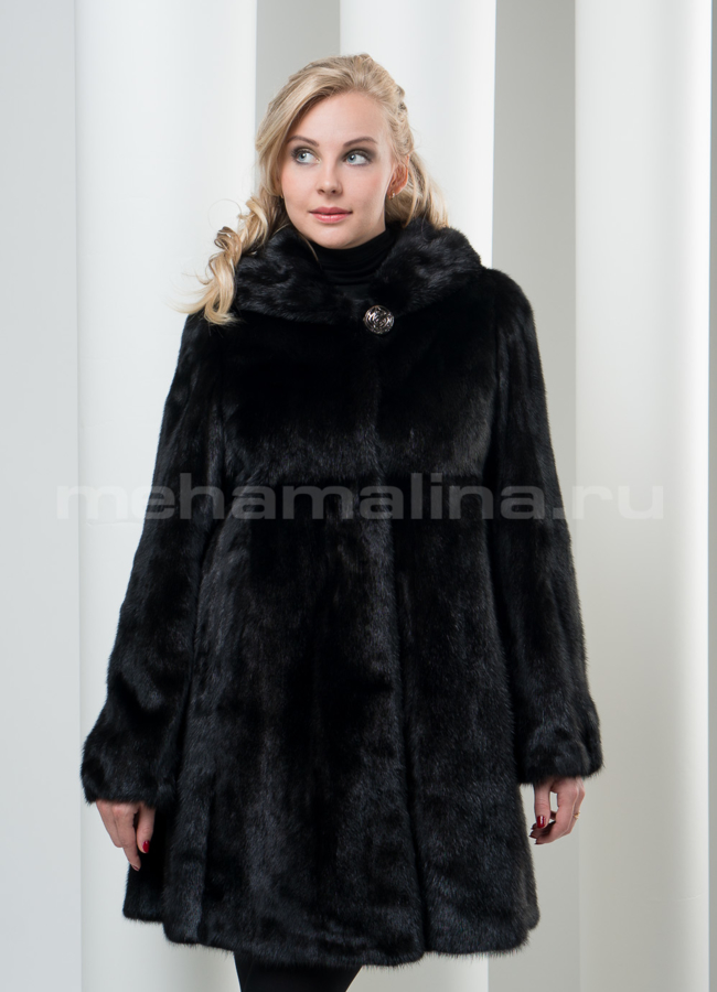 фото Шуба норка с капюшоном модель № S-95