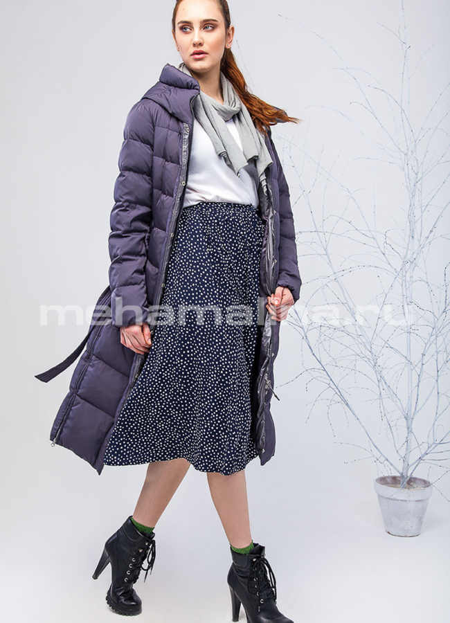 Женский удлиненный пуховик модель № П-189 в рассрочку