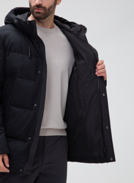 Мужской пуховик с капюшоном 